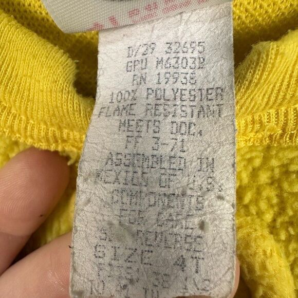 Vintage Winnie The Pooh Footed Sleeper Pajamas 4T Dinsey - Picture 4 of 7